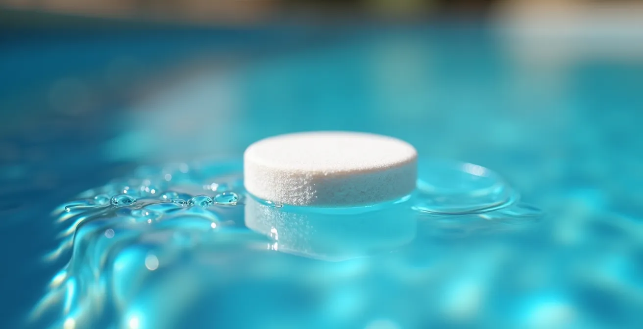 Vue macro des accessoires de piscine avec focus sur les textures
